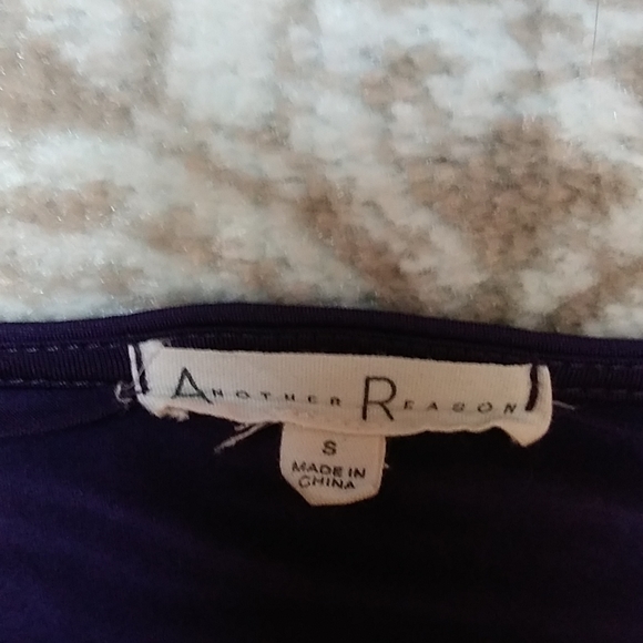 Another Reason Women's Long Sleeve Purple Blouse With Gold on Sleeves,size small - Picture 4 of 6